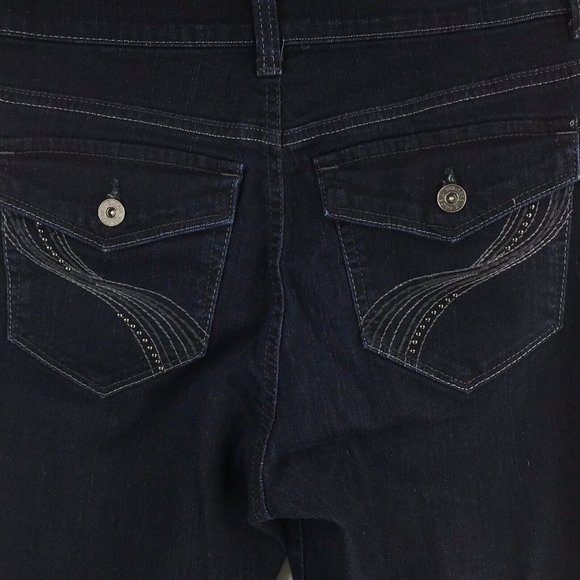 Gloria Vanderbilt Womens Jeans Alana Bootcut Size 6 Dark Wash Mid Rise Stretch - Picture 7 of 10